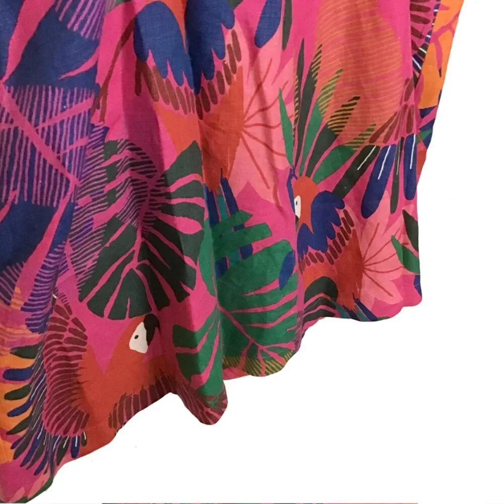 FARM RIO Macaw Side Buttons Mini Dress Multi - Picture 10 of 16